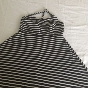 Short dress black and white stripes
